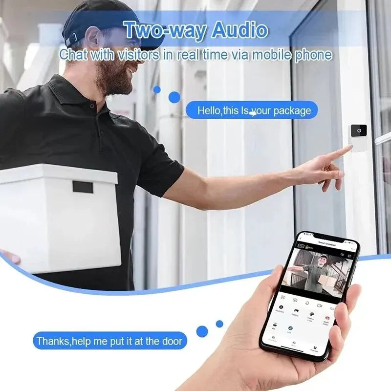 Sonnette Vidéo Sans Fil WiFi – Sécurité Intelligente pour Votre Entrée