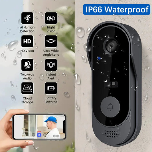 Sonnette Vidéo Sans Fil WiFi – Sécurité Intelligente pour Votre Entrée