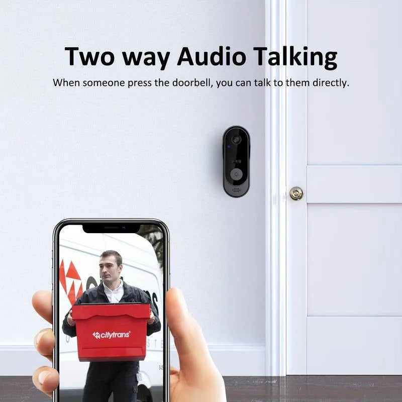 Sonnette Vidéo Sans Fil WiFi – Sécurité Intelligente pour Votre Entrée