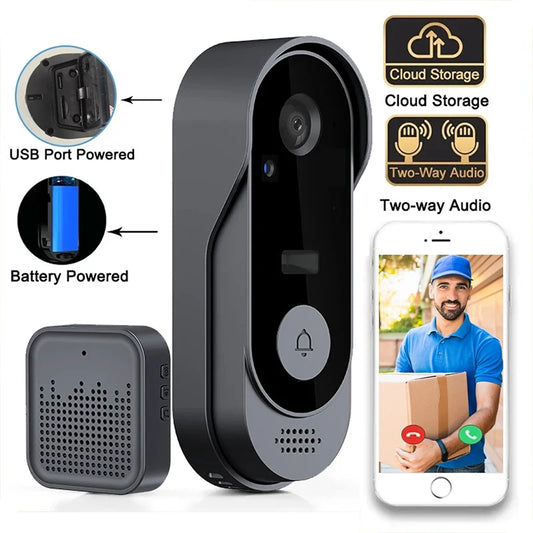 Sonnette Vidéo Sans Fil WiFi – Sécurité Intelligente pour Votre Entrée